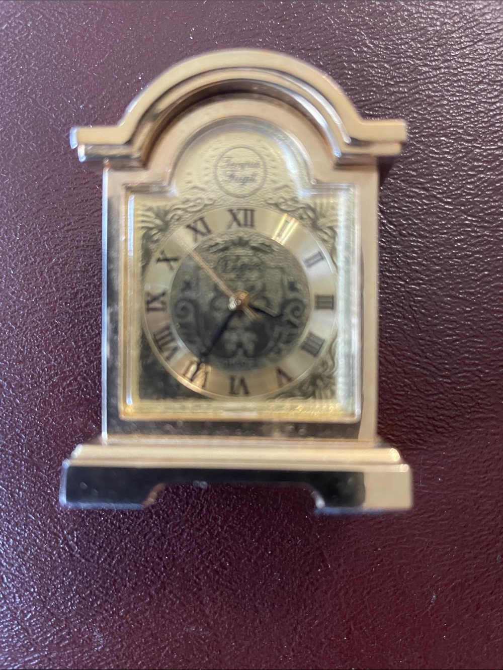 VTG "Elgin" Time Flies "Tempus Fugit" Mini Clock-Battery Quartz